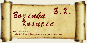 Božinka Košutić vizit kartica
